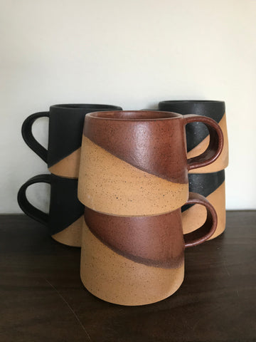 Modern Coffee Mug - 12 oz, Set of 4